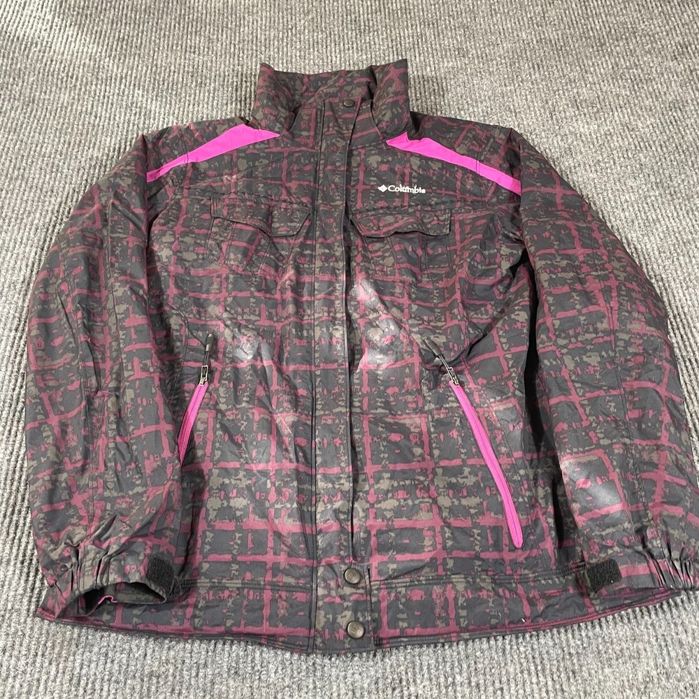 Columbia Jacket Womens Large Purple Drop Ridge Interchange Ski Hiking Outdoors